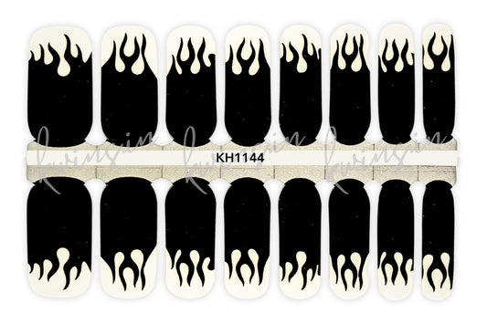 Black and White Nail Wraps for DIY Manicure