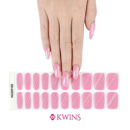 Blush Pink Cat Eye 3D UV Gel Nails