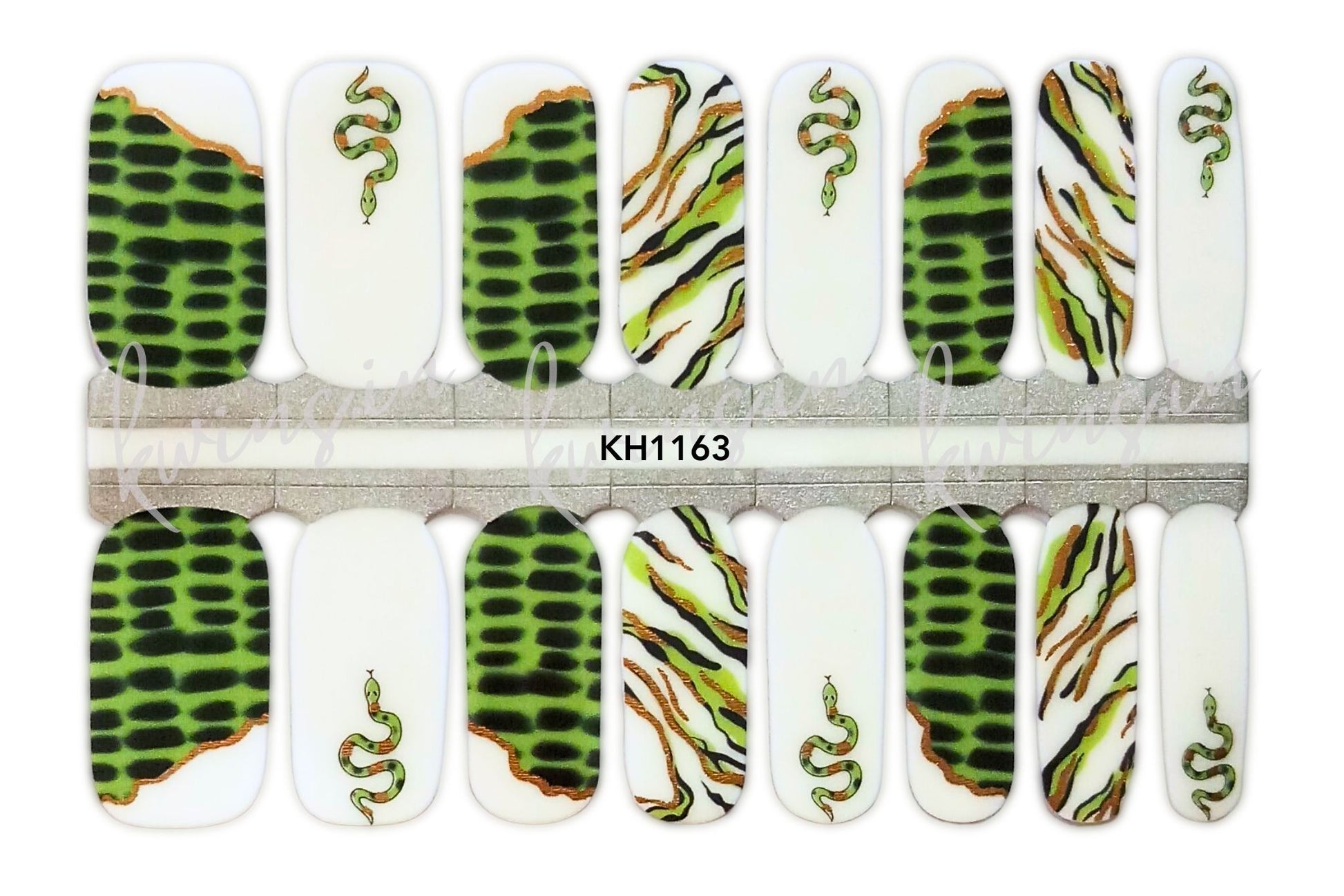 Nail Wraps Snake Design